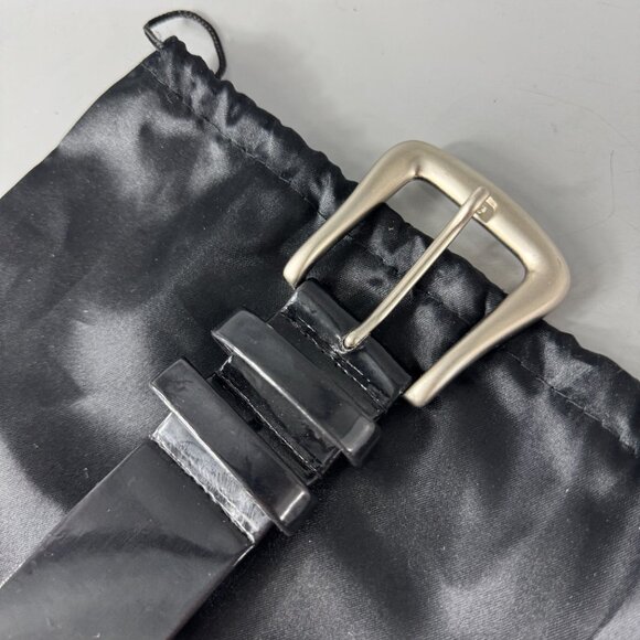 Suzi Oher Gray & Silver Metal Stretchable Belt Six Size Medium Plus